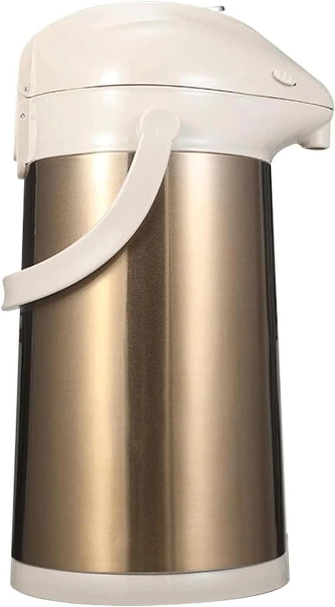 Thermische Koffiekaraf - Pompfles Warme Dranken - Lang Warm Houden - Grote Capaciteit - 1 Liter - Zilver