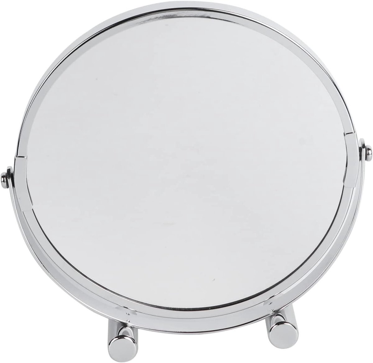 Dressoir Spiegel - Make-up Tafel - Make-up Aanbrengen - Dubbelzijdig Roterend - 7 Inch - Zilver