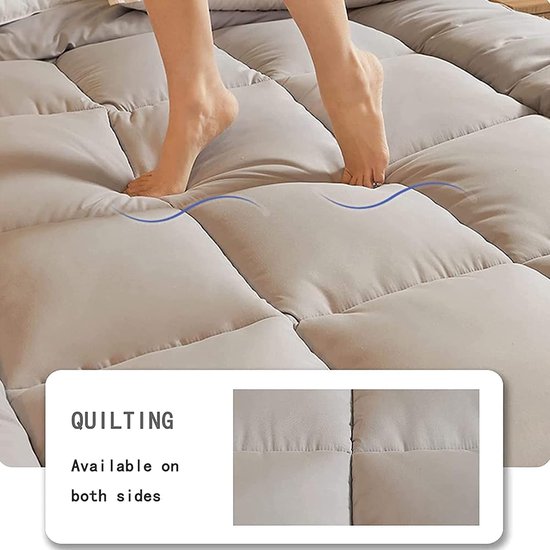 Futon Matras - Vloermatras Tatami - Comfortabel Slapen - Ademend en Zacht - 180x200CM - Paars — afbeelding 3
