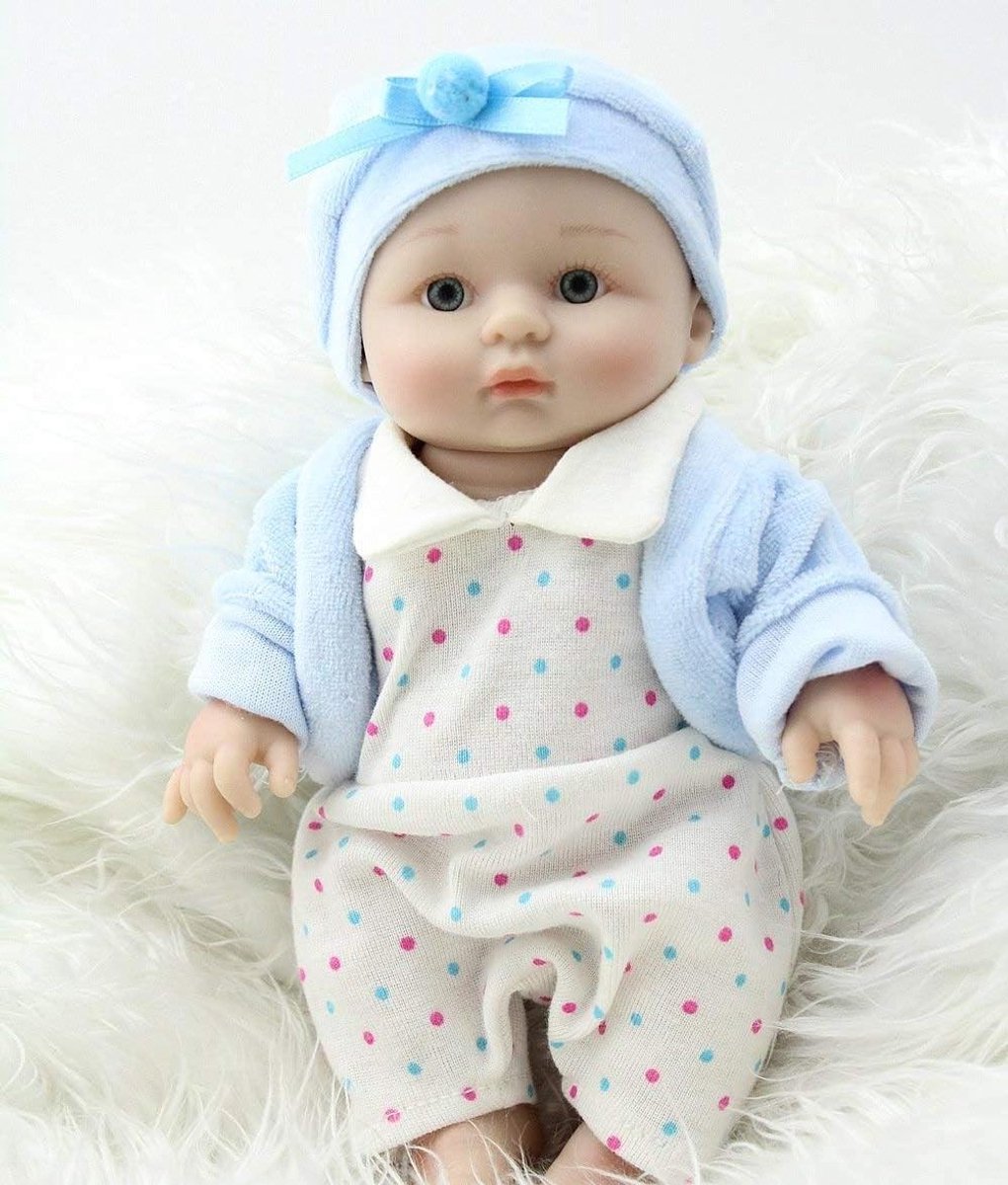 Baby Pop - Nurturing Pop - Kind Ontwikkeling - Volledig Zacht Plastic - 25 cm - Blauw