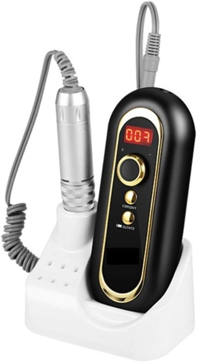 Elektrische Nagelfrees - Nagelboormachine Set - Nagelstyling Thuis - 30000 RPM Snelheid - Oplaadbaar Ontwerp - Zwart