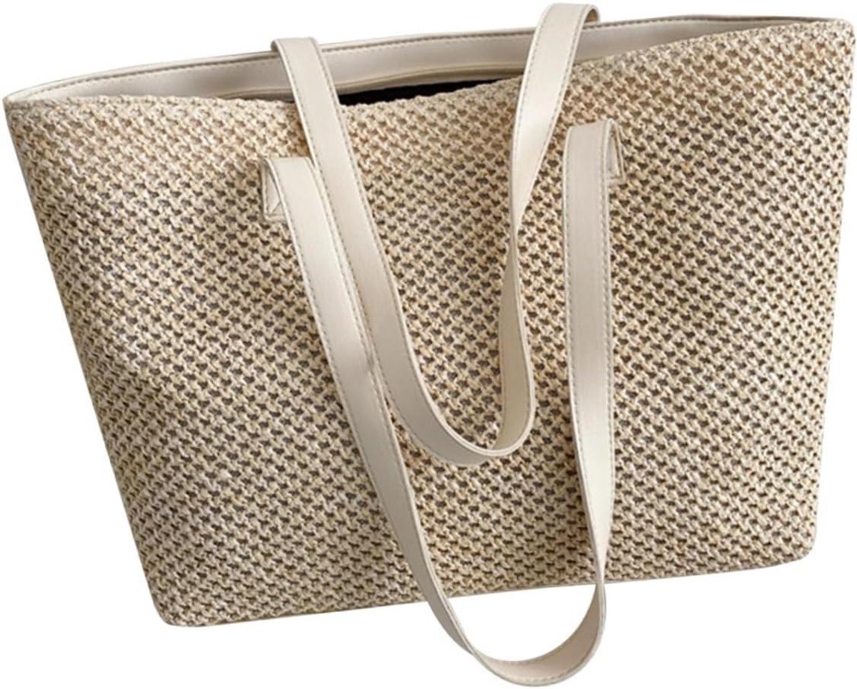 Grote Handtas - Strandtas Dames - Vakantie Essentials - Ruime Opbergtas - 40 cm breed - Beige
