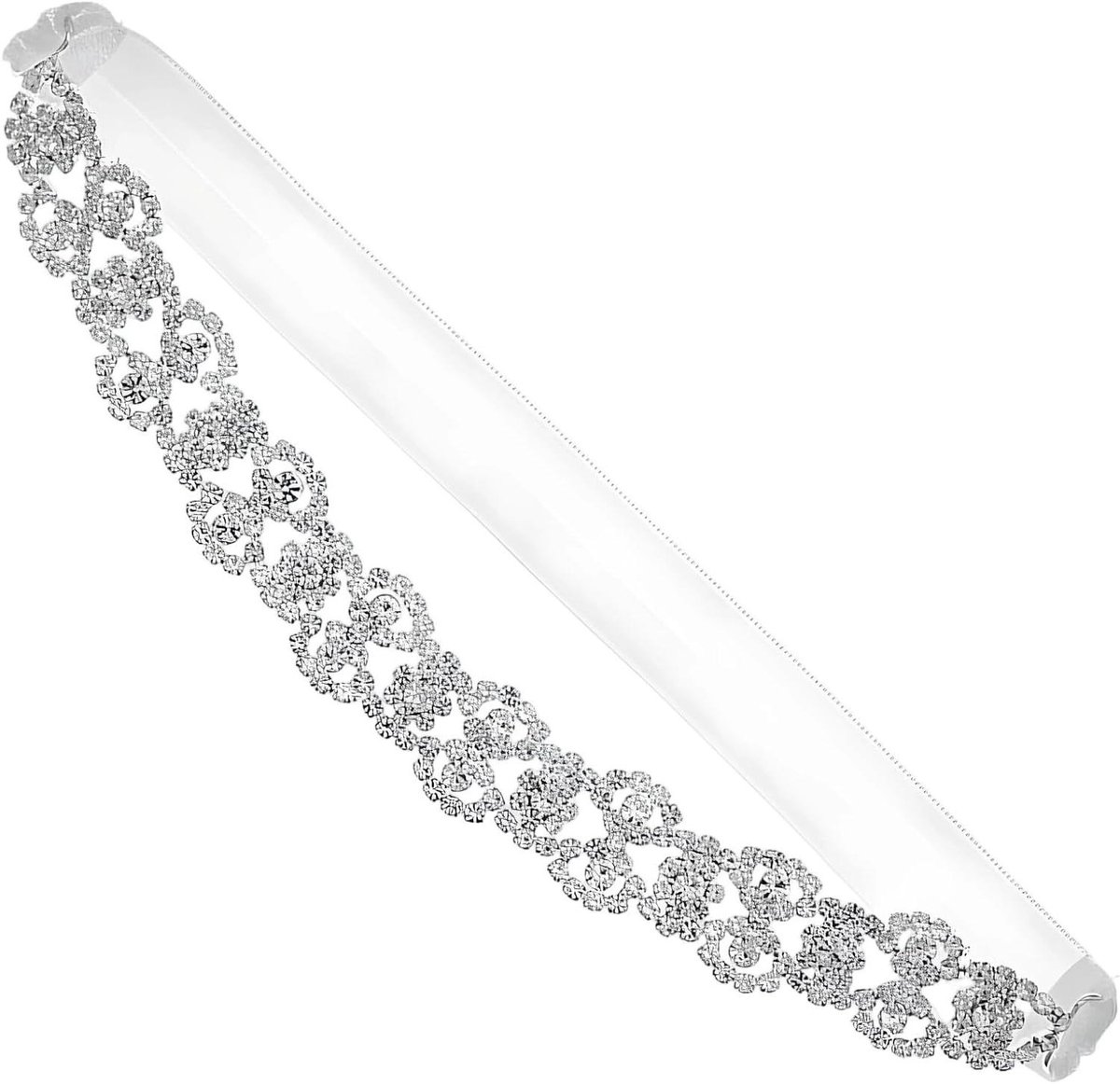 Bruidskousenband - Bruiloft accessoire - Bruiloft decoratie - Met strass - 38-60cm omtrek - Helder