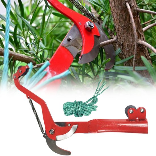 Hand Snoeischaar - Takkenknipper Takkenschaar - Tuinonderhoud Snoeien - Dubbel Katrolsysteem - 30x23cm - Rood — afbeelding 3