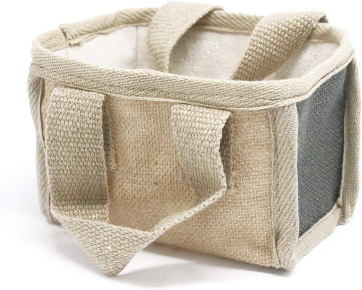 Mini Winkelmandje - Kleine mand - Boodschappen doen - Compact formaat - 16x10x12cm - Groen