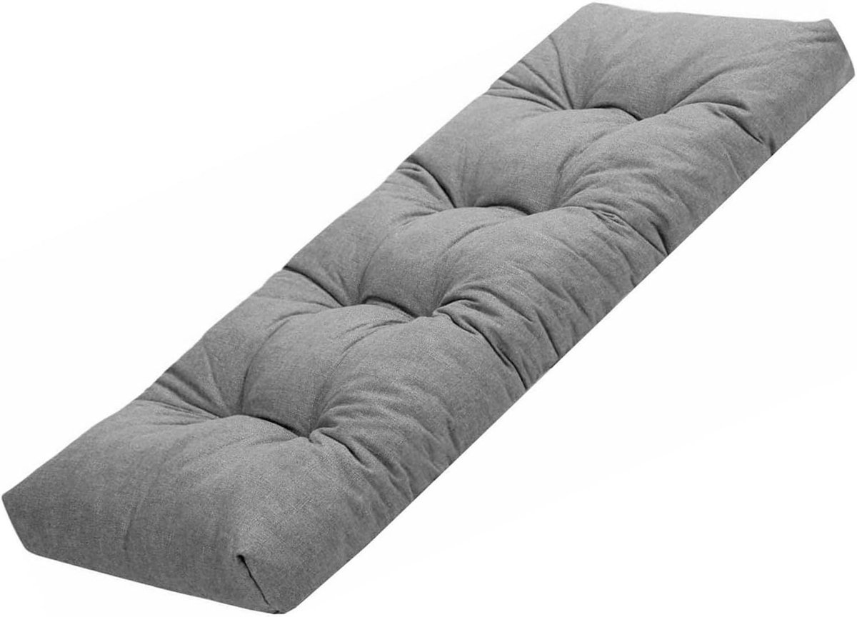 Bankkussens - Zitkussens - Buiten Zitten - Antislip Onderkant - 100x30 cm - Grijs