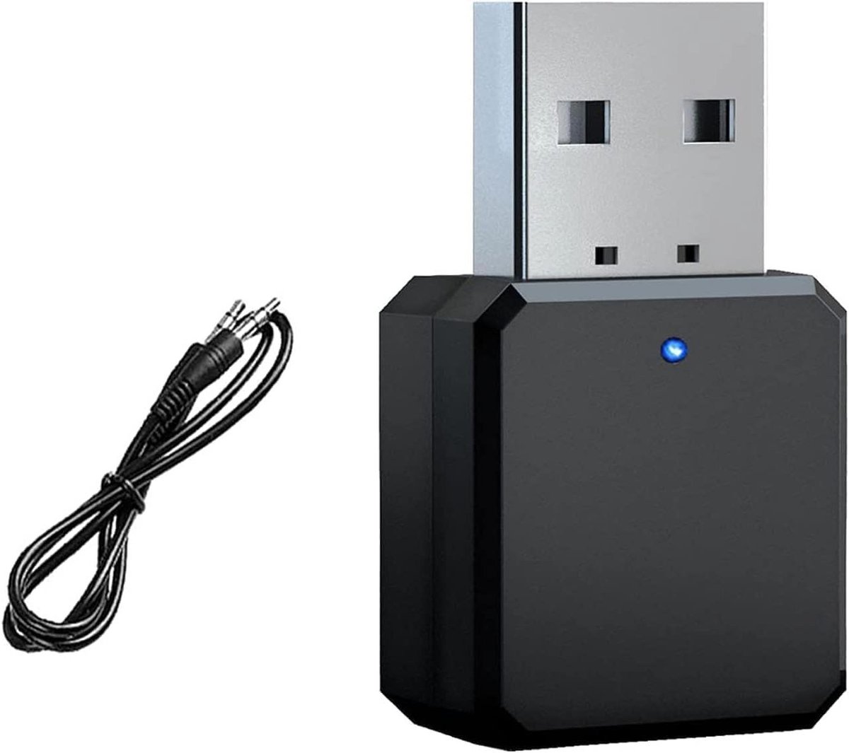 Bluetooth Adapter - Muziek Ontvanger - Draadloos Muziek - Dual Output - 10 Meter Bereik - Zwart