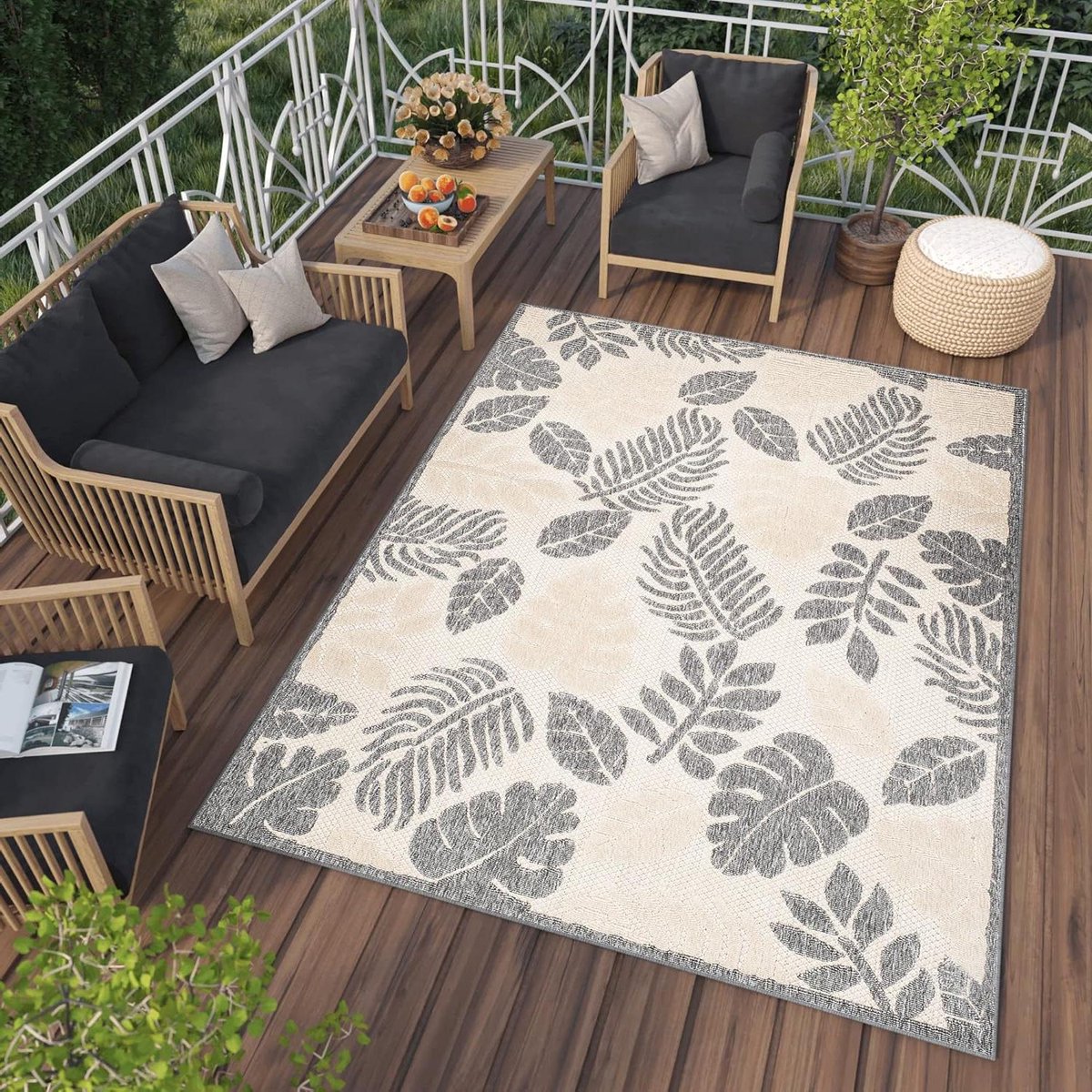 Vloerkleed Outdoor - Tapis Tuin - Binnen en buiten - Vlekbestendig en duurzaam - 80 x 150