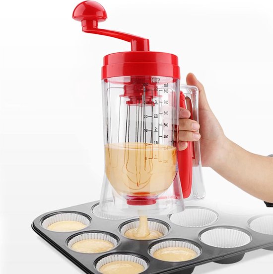 Beslag Mixer - Dispenser Blender - Bakken Maken - Handmatige Controle - 23 cm Diep - Wit — afbeelding 2