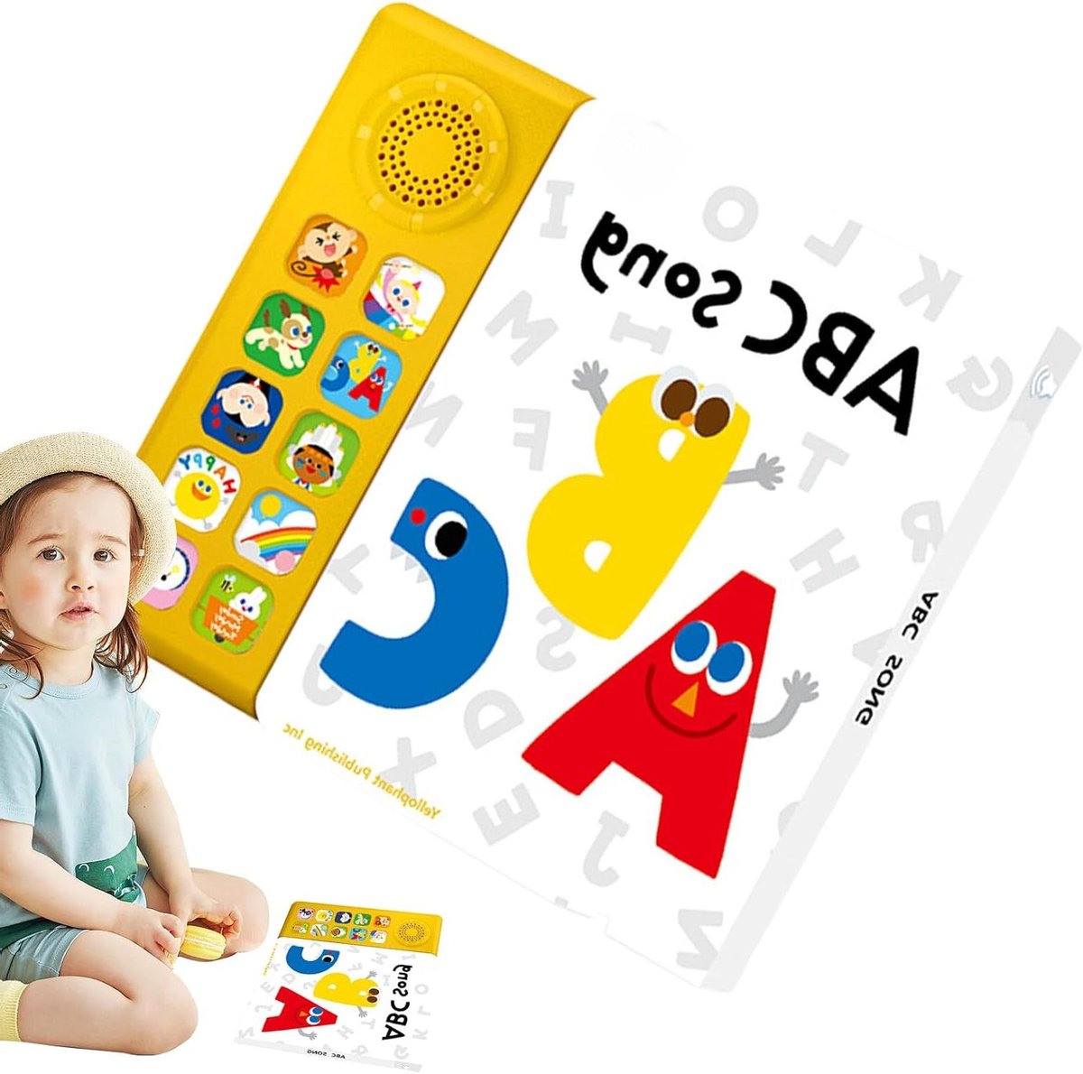 Muziekboek Kinderliedjes - Interactief Leerboek - Engelse Taal Leren - 10 Klassieke Liedjes - 225 x 202 x 15 cm