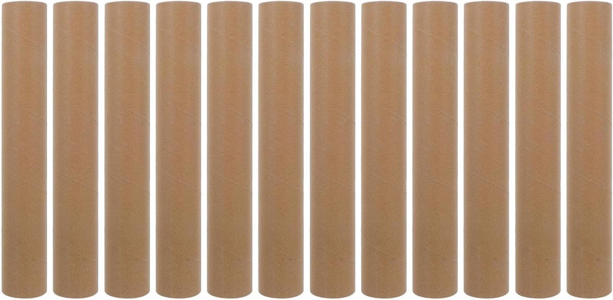 Poster Verzendkokers - Cilindervormige Kokers - Kunst Opslaan - Stevige Kraftpapier - 12 Stuks - Khaki