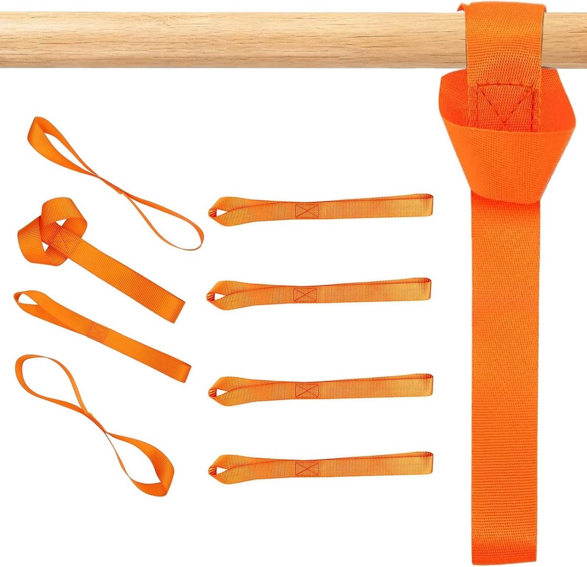 Set van 8 Bevestigingsbanden voor Motoren en Bootaccessoires - Duurzame PP Straps voor Lastbescherming van Motorfietsen, Quads, Fietsen en Tuinmachines 2.5 x