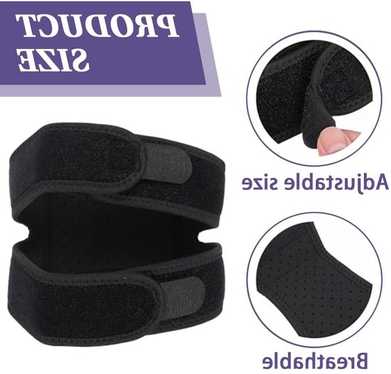 Ondersteuning voor de Knie met Dubbele Patella - Compressiebandage voor Pijnverlichting bij Hardlopen, Voetbal en Tennis — afbeelding 5