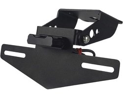 Kentekenplaathouder Motor - Achterplaat Houder - Motorfiets Opknappen - Met LED Verlichting - Compact Ontwerp - Zwart