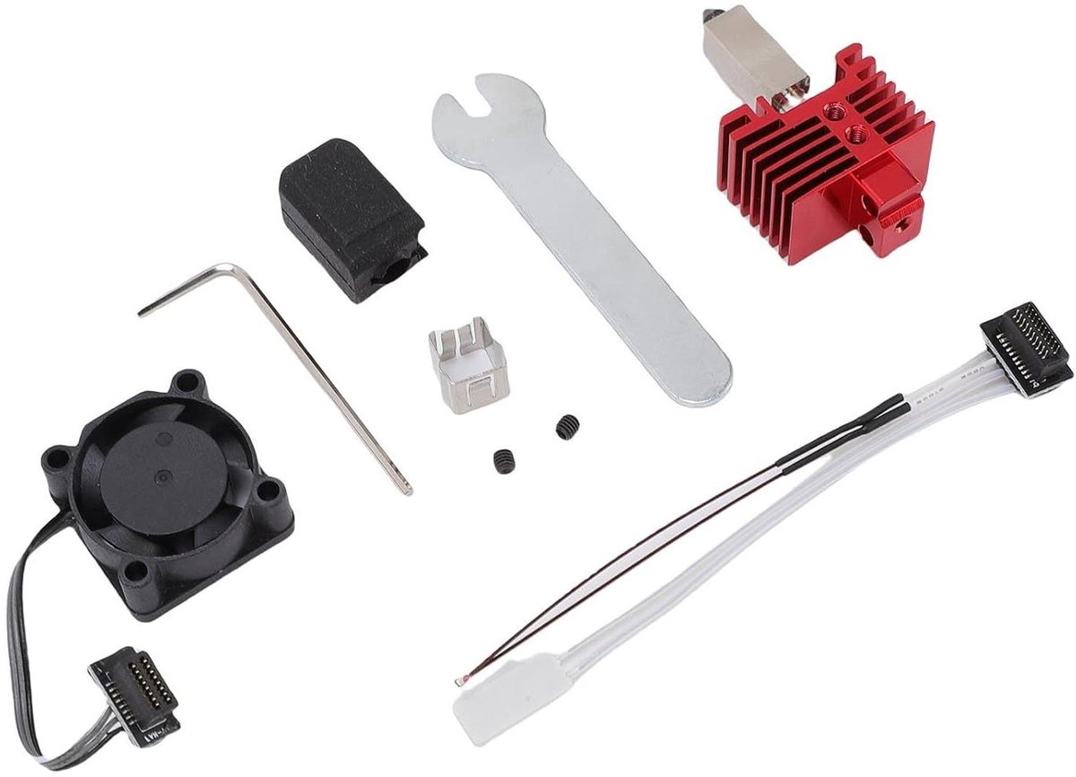 Hotend Kit - Vervangende Printkop - 3D Printen - Gehard Stalen Mondstuk - 0.4 mm - Rood