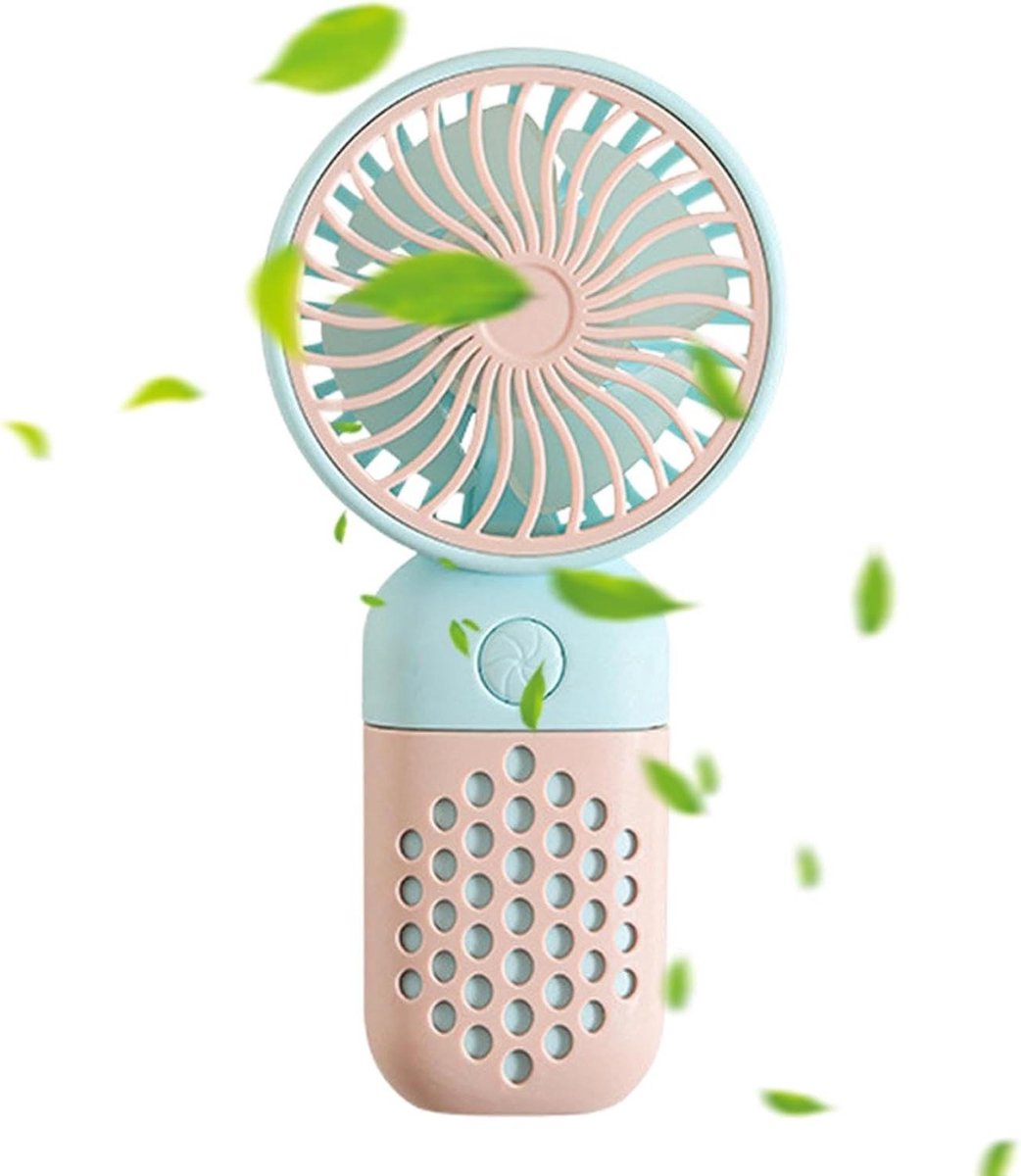 Draagbare Ventilator - Zakventilator USB - Buiten Koel Blijven - Sterke Luchtstroom - 128 cm - Roze