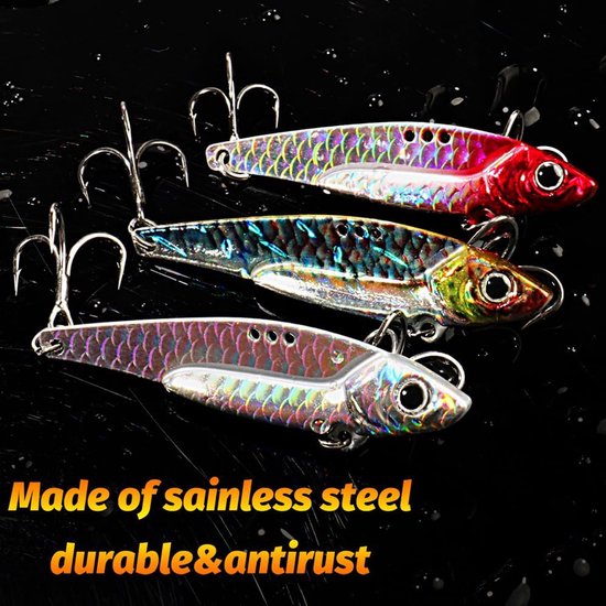 Vis Lokaas Set - Spinnerbait Kunstaas - Vissen Op Zee - Zinkend Ontwerp - Meerdere Gewichten - Metaal — afbeelding 5