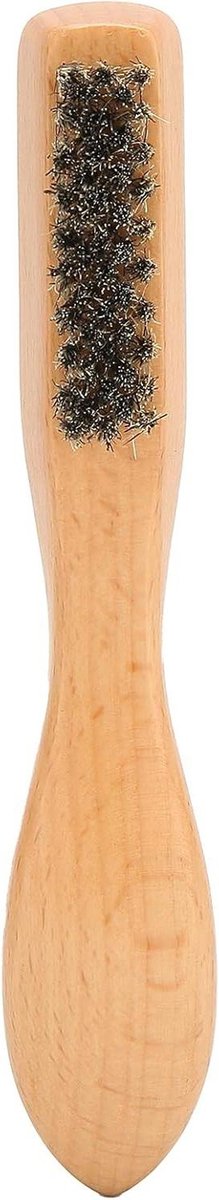 Baard Borstel - Snor Verzorging - Baard Stylen - Houten Handvat - 17 cm Lengte - Bruin