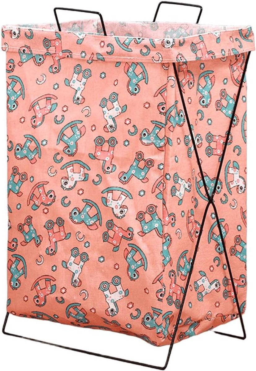 Wasmand - Opvouwbare mand - Was sorteren - Zelfstaand ontwerp - 38 x 26 x 52 cm - Grijs