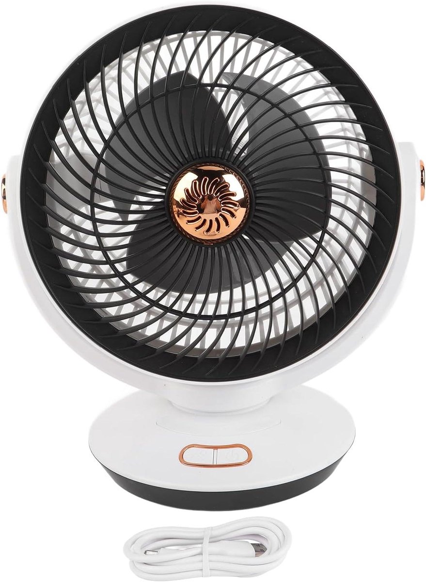 Bureau Ventilator - Persoonlijke Koeler - Thuis Werken - Met Nachtlampje - 35x31x20 cm - Wit