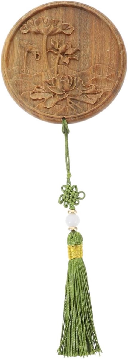 Mini Spiegel - Draagbare Make-up - Snel bijwerken - Houten rand - Compact formaat - Koffie bruin