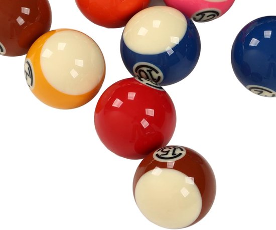 Biljartballen Set - Poolballen Set - Pooltafel Spel - Hoge Kwaliteit Hars - 5.72 cm Diameter - Kleurrijk — afbeelding 5