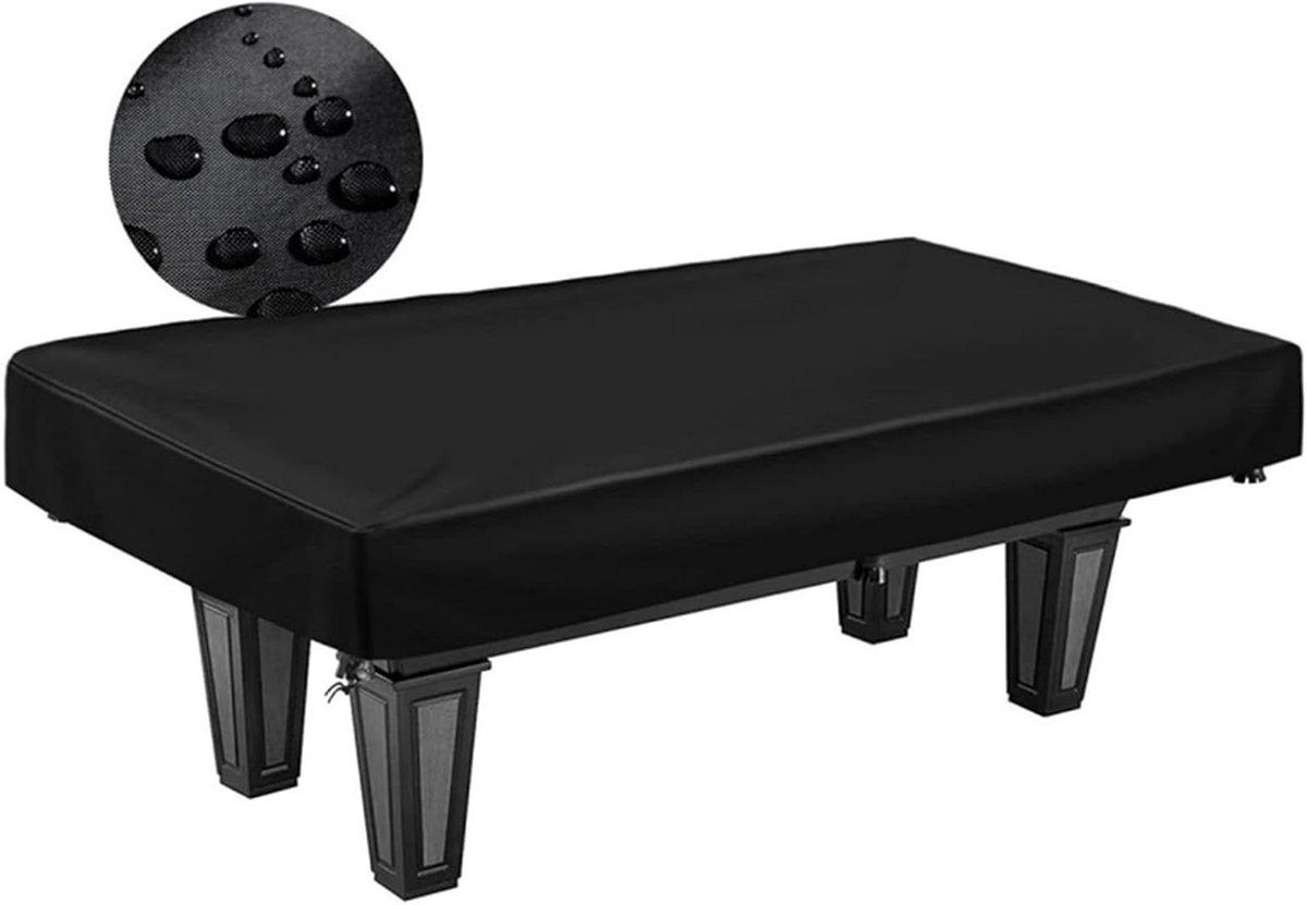 Biljarttafelhoes met trekkoord, afdekzeilen voor biljarttafels, waterdicht, stofdicht, winddicht, anti-uv Oxford-beschermhoes voor snookertafel, biljarttafel, tuintafel