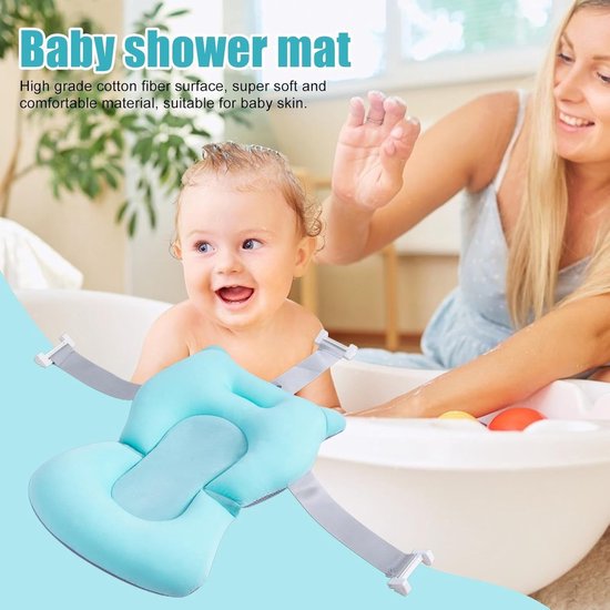 Baby Badkussen - Drijvende Mat - Veilig Baden - Verstelbare Gordels - 43x28x22 cm - Veelkleurig — afbeelding 4