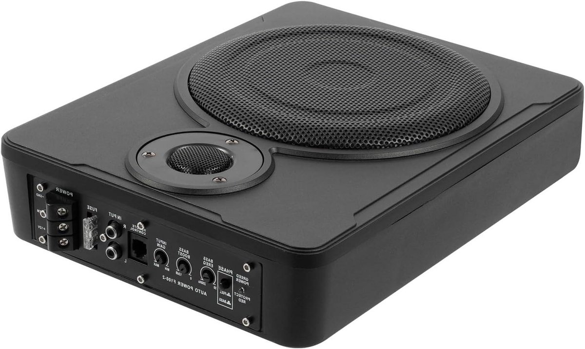 Auto Subwoofer - Onderstoel Geluid - Muziek Ervaring - Slank Ontwerp - 7.5 cm Hoog - Zwart