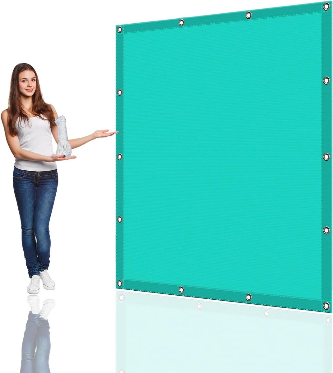 Zeilschermen voor de tuin 2 x 3.6 m Waterbestendig Sunblock-schaduwdoek Met gratis touw UV