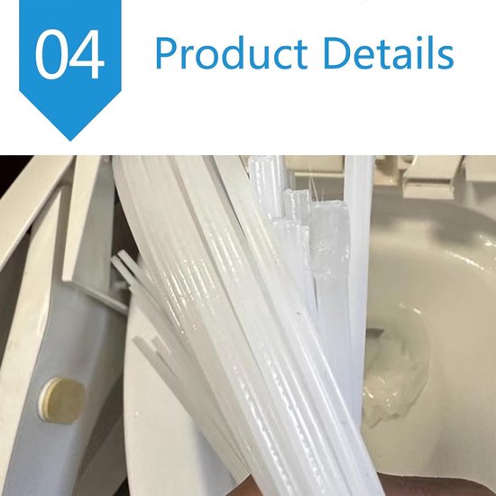 Kunststof Lasstaven - UPVC Lassen - Meubel Restauratie - Hoge Temperatuur Stabiliteit - 2.5mm - Wit — afbeelding 5