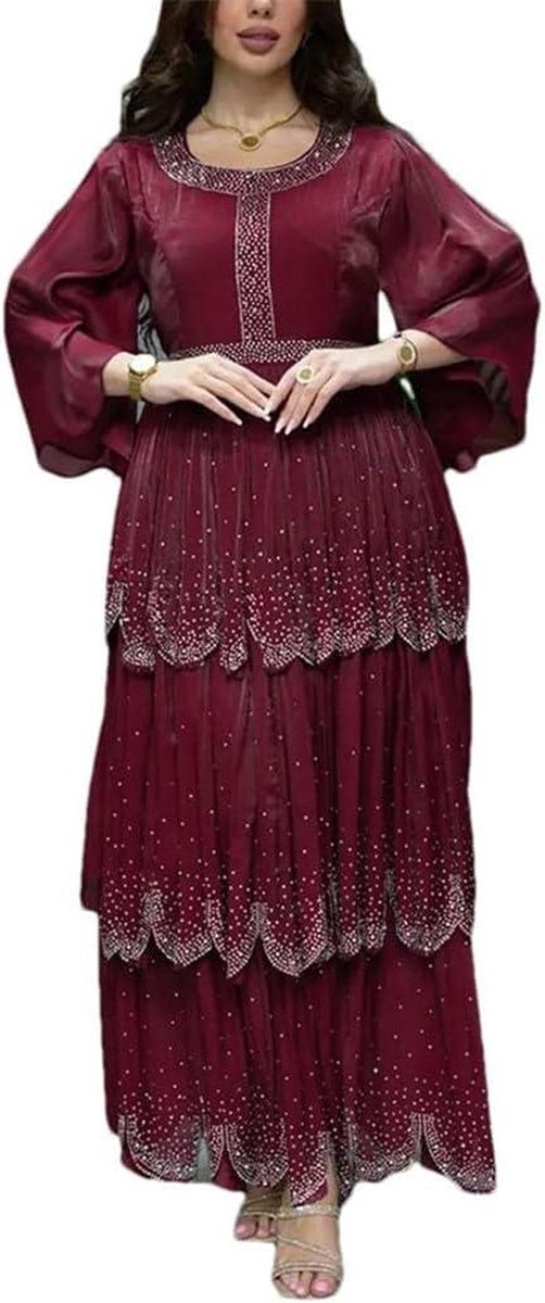 Islamitische Jurk - Abaya Kaftan - Feestelijk Dragen - Geklede Stijl - Lange Lengte - Diverse Kleuren