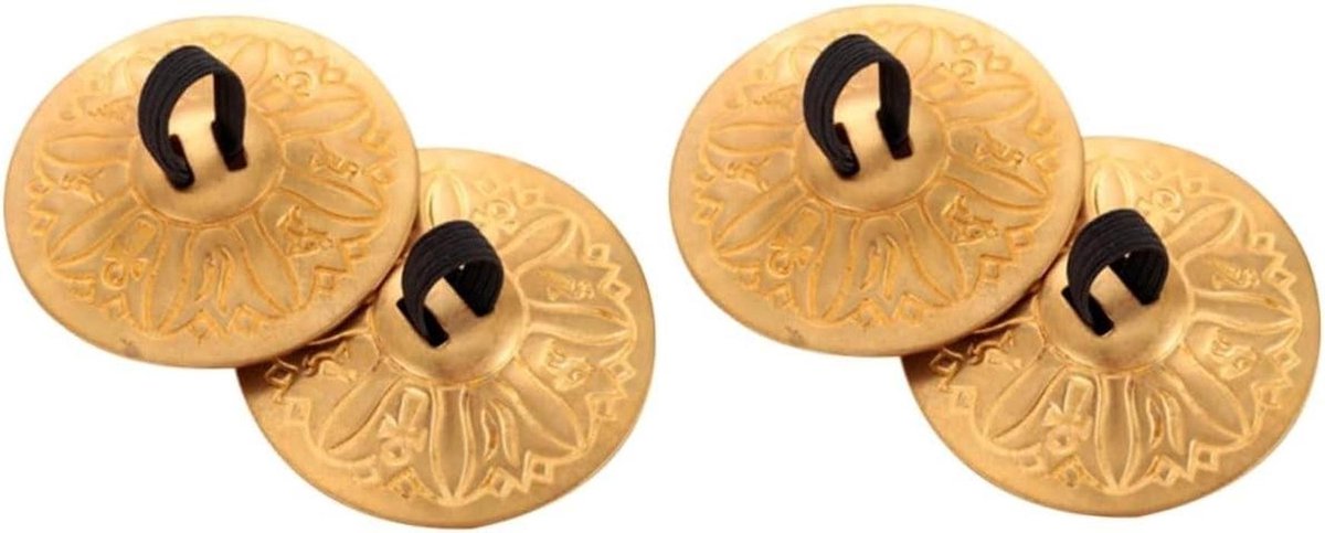 Vingerbekkens Koper - Muziek Instrument - Dans Optredens - Helder Geluid - 480 Gram - Goud
