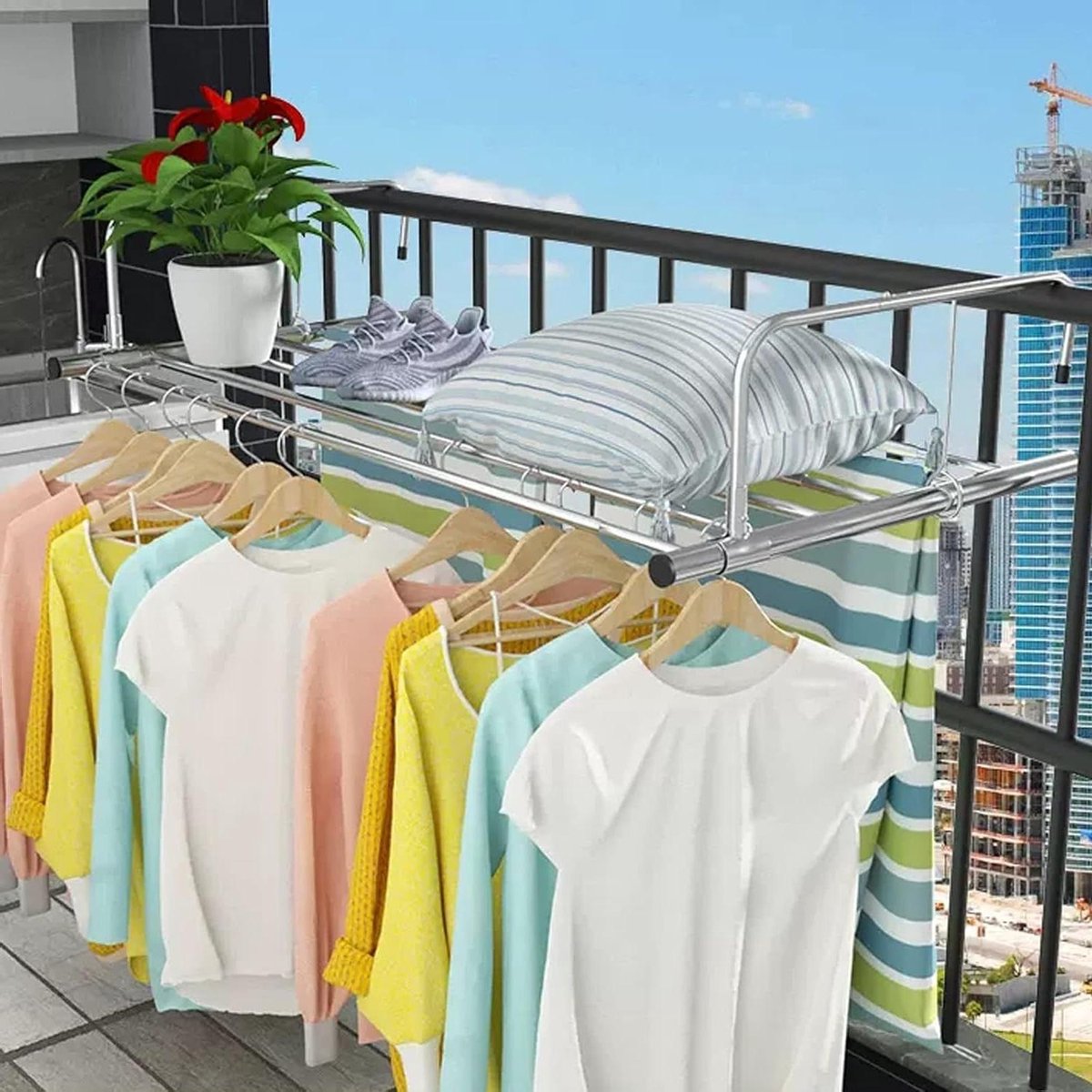 Radiator Droogrek - Vouwbaar Droogrek - Kleding Drogen - Uitschuifbaar Ontwerp - 50-86cm -