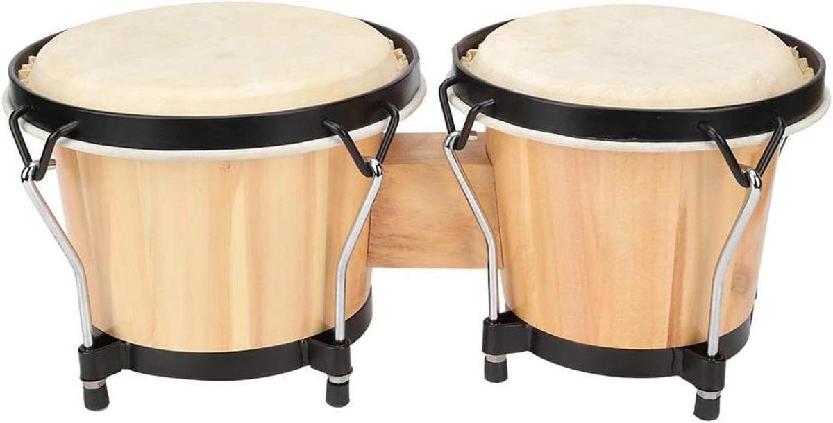 Afrikaanse Trommel - Percussie Instrument - Muziek Maken - Natuurlijk Hout - 41 cm - Bruin