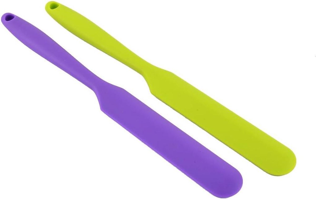 Spatel Set - Keuken Gadget - Bakken en Koken - Hittebestendig Siliconen - 2 Stuks - Zwart