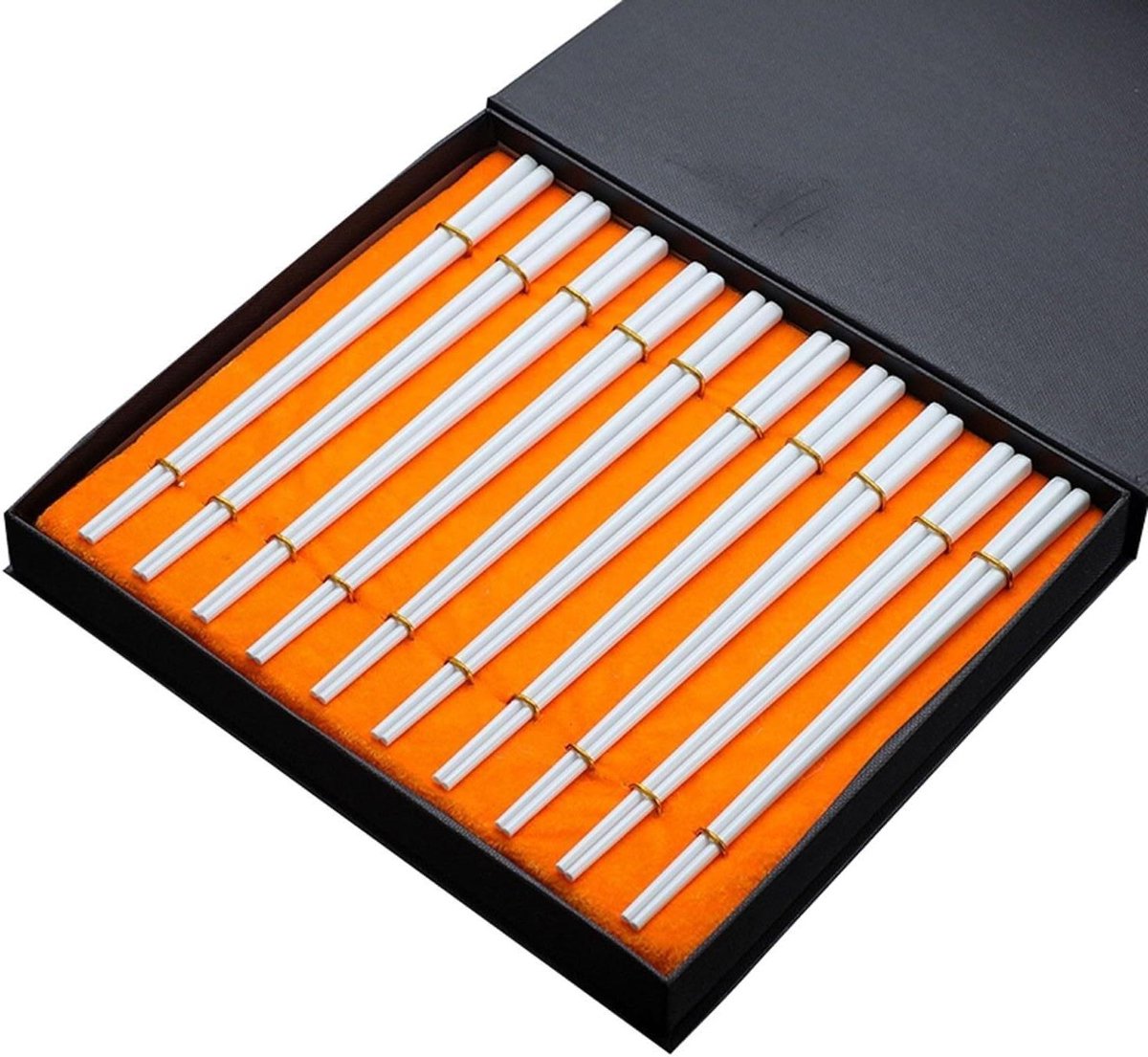Eetstokjes Set - Herbruikbare Stokjes - Thuisgebruik - Hittebestendig Keramiek - 25 cm - Wit