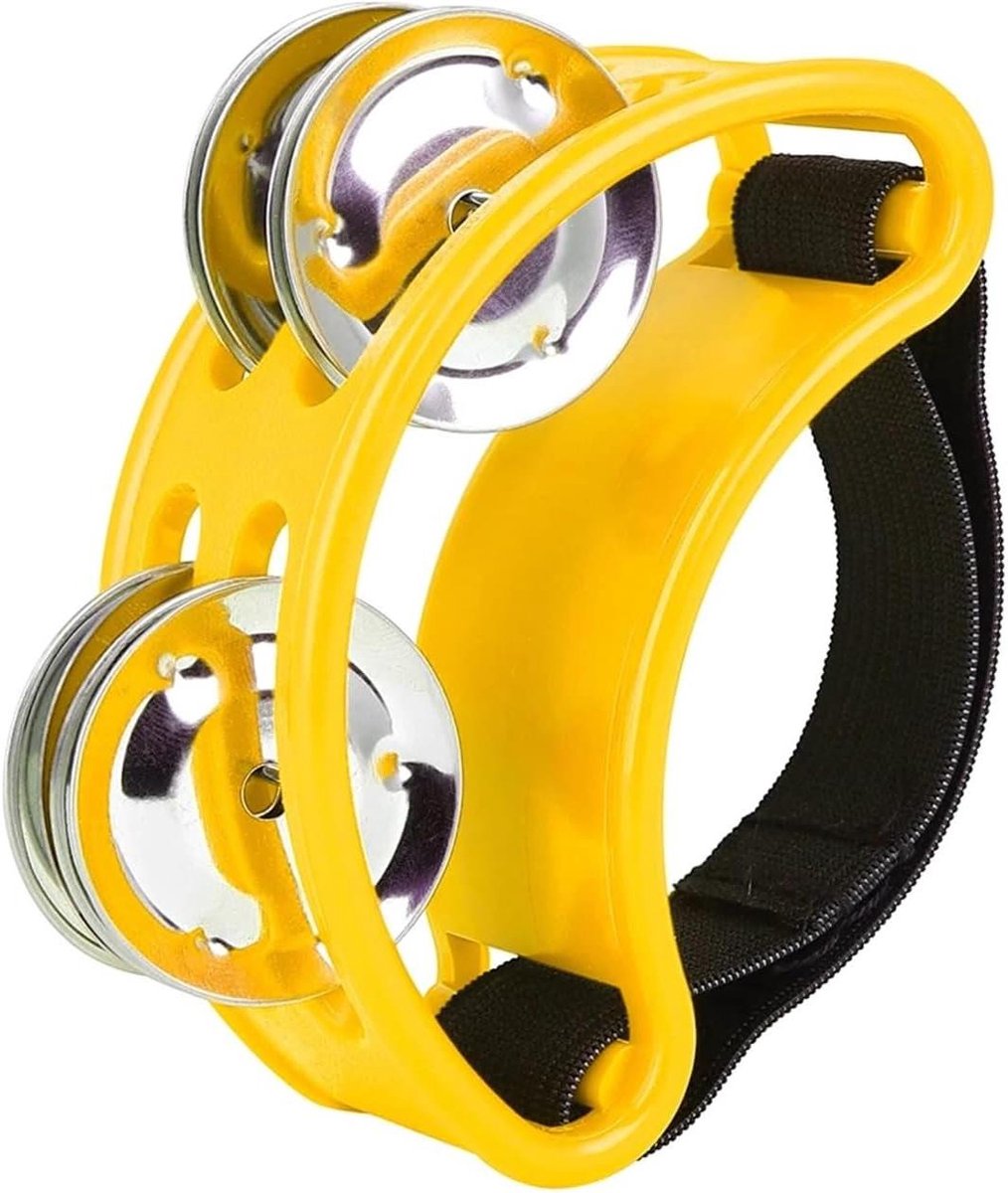 Voet Tamboerijn - Pedaal Percussie - Muziek Maken - Handsfree Spelen - 3.94 Inch - Geel