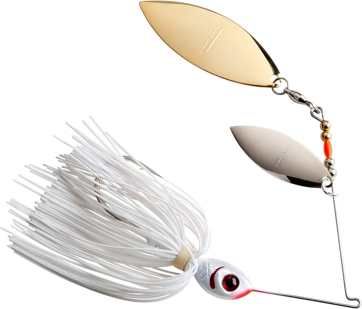 Vissen Aas - Spinnerbait - Vis Vangen - Dubbele Wilg Bladen - 3/8 Ounce - Wit