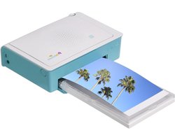Fotoprinter - Directe Printer - Directe Foto's Printen - Draadloze Connectiviteit - 4x6 Inch - Turkoois