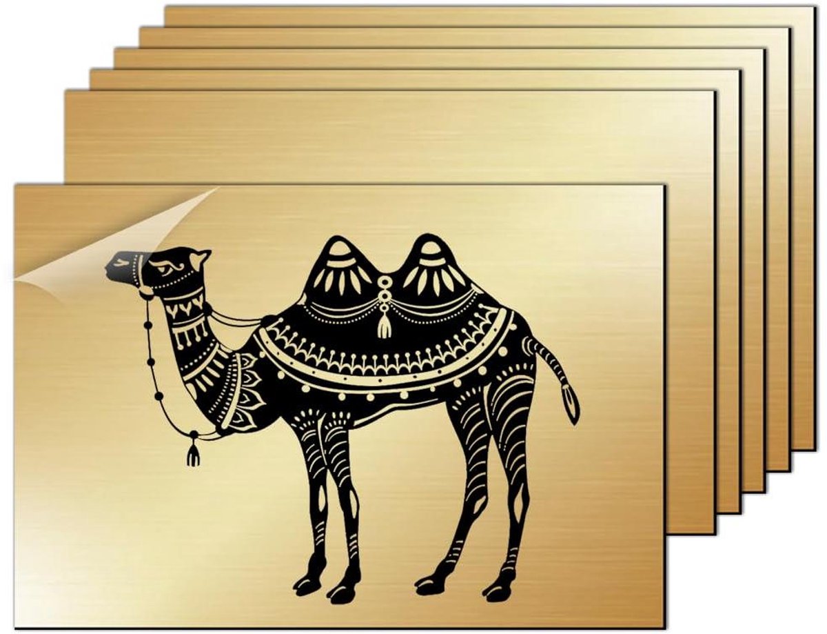 Graveerplaten Kunststof - Blanco Borden - Naamplaatjes Maken - Laser Graveerbaar - 30 x 20 cm - Zwart op Goud