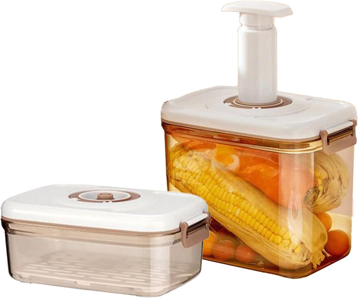 Voedselcontainer Set - Maaltijd Bakjes - Voedsel Opslag - Vacuüm Afsluiting - 26x21x13 cm - A