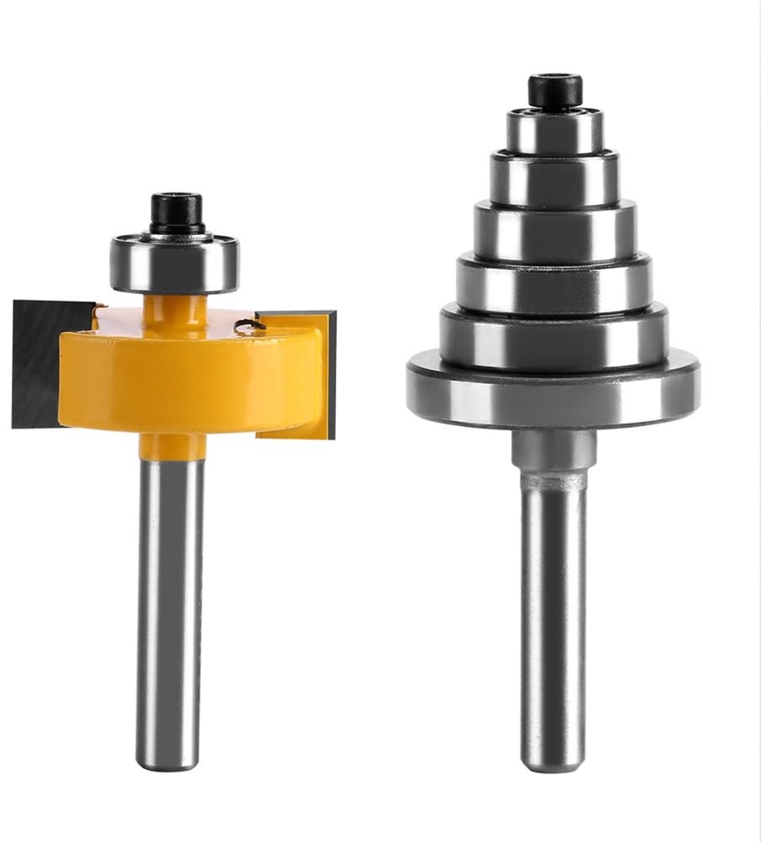 Dailygoods - Innovra - Dailygoods - Dailygoody - Rabbet Router Bit - Houtbewerking - Duurzaam - 1/4'' x 1-3/8'' - Frees Pen Mes Set - Geschikt voor Massief Hout