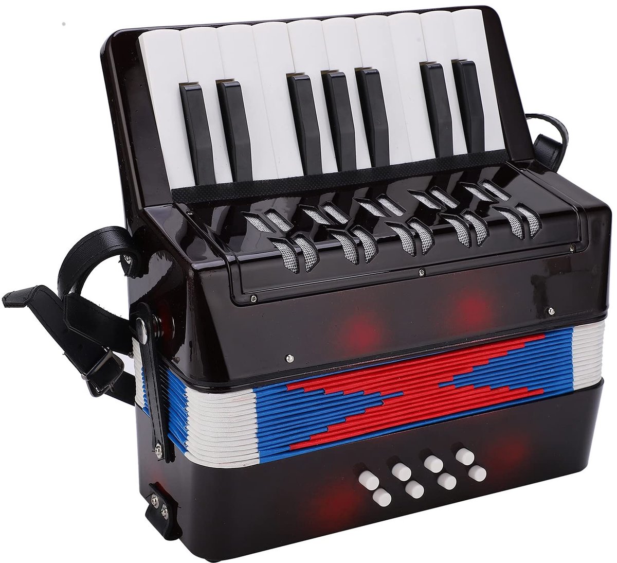 Dailygoods - Dailygoody - 17 Toets Accordeon - Muzikaal Speelgoed voor Kinderen - Hoge Sterkte Behuizing - Intrekbare Riem - Geschikt voor Beginners - Klavierinstr...