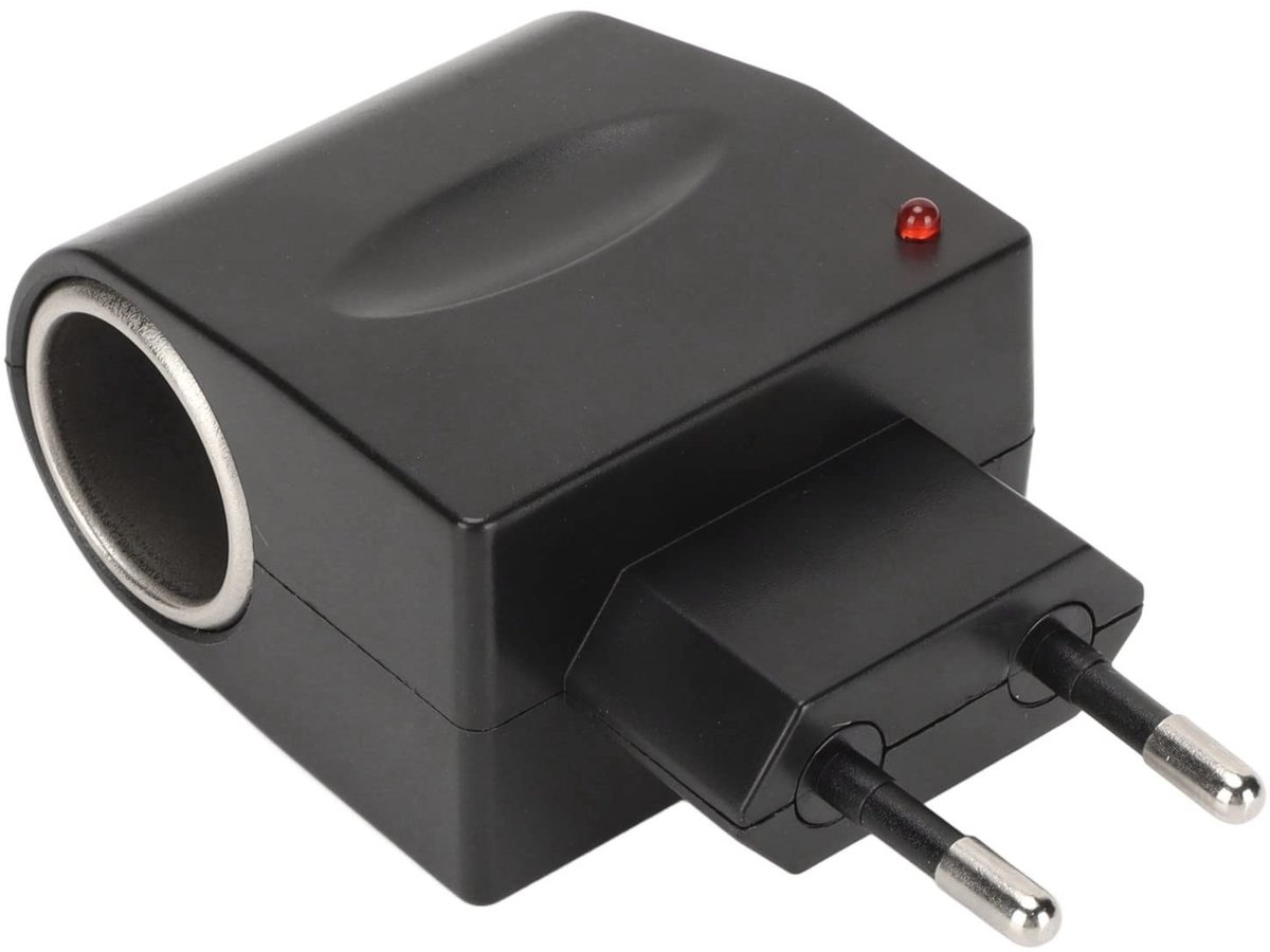 Dailygoods - AC naar DC Adapter met Sigarettenaanstekeraansluiting voor Auto's