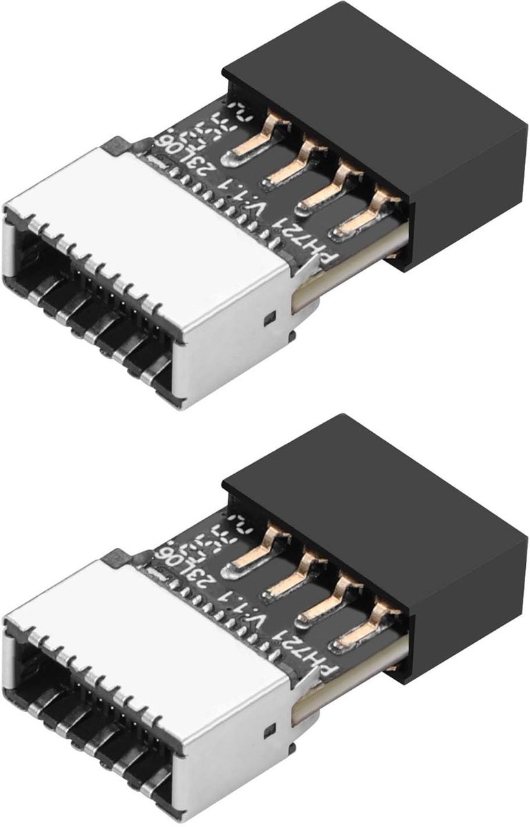 Dailygoods - 2 Stuks USB 2.0 9-polige naar Type E Adapters voor Moederborduitbreiding