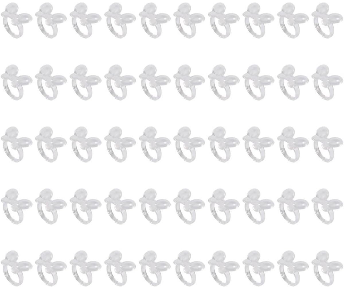 Dailygoods - 100 Stuks Nagelkaartringen voor Manicure, Transparant