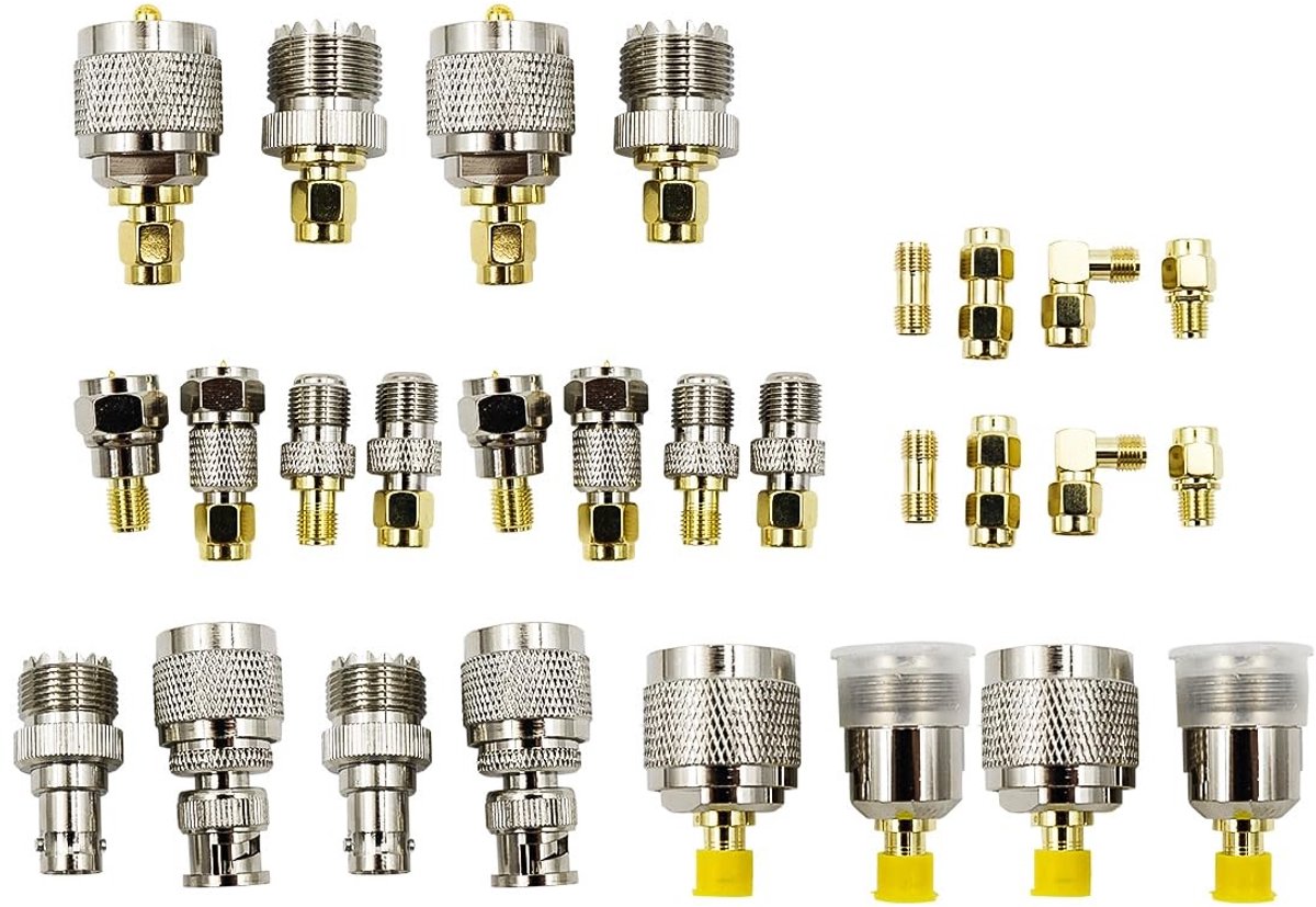 Dailygoods - 36 Types RF Coaxiale Connector Kit voor Antenne en Radio