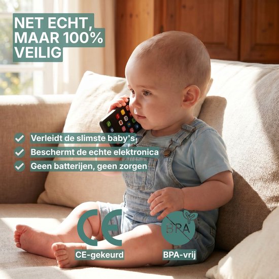 Broemba Baby Afstandsbediening + Baby Telefoon - 100% Siliconen Educatief Speelgoed
