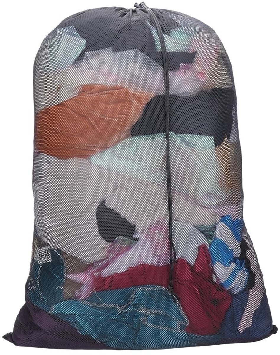 Dailygoods - 2 Stuks Mesh Waszakken met Trekkoord voor Vuile Kleding